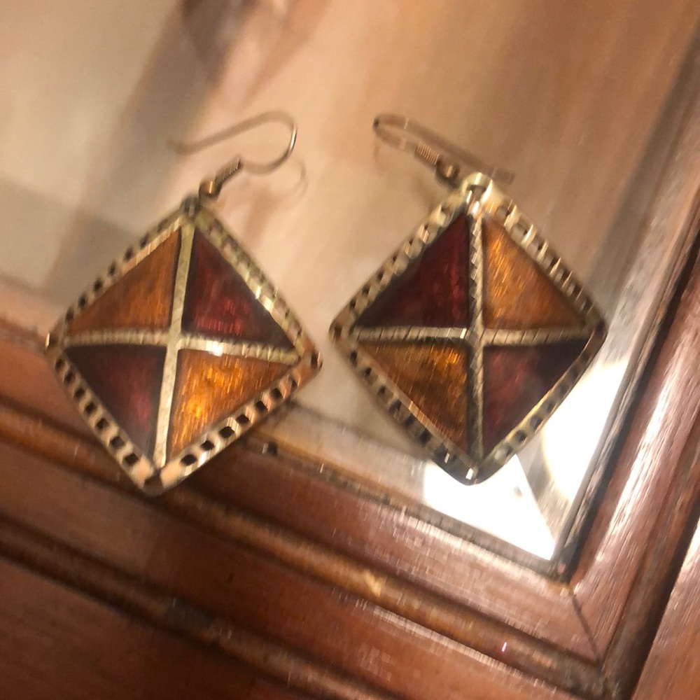 Women preowned brown Ear Rings